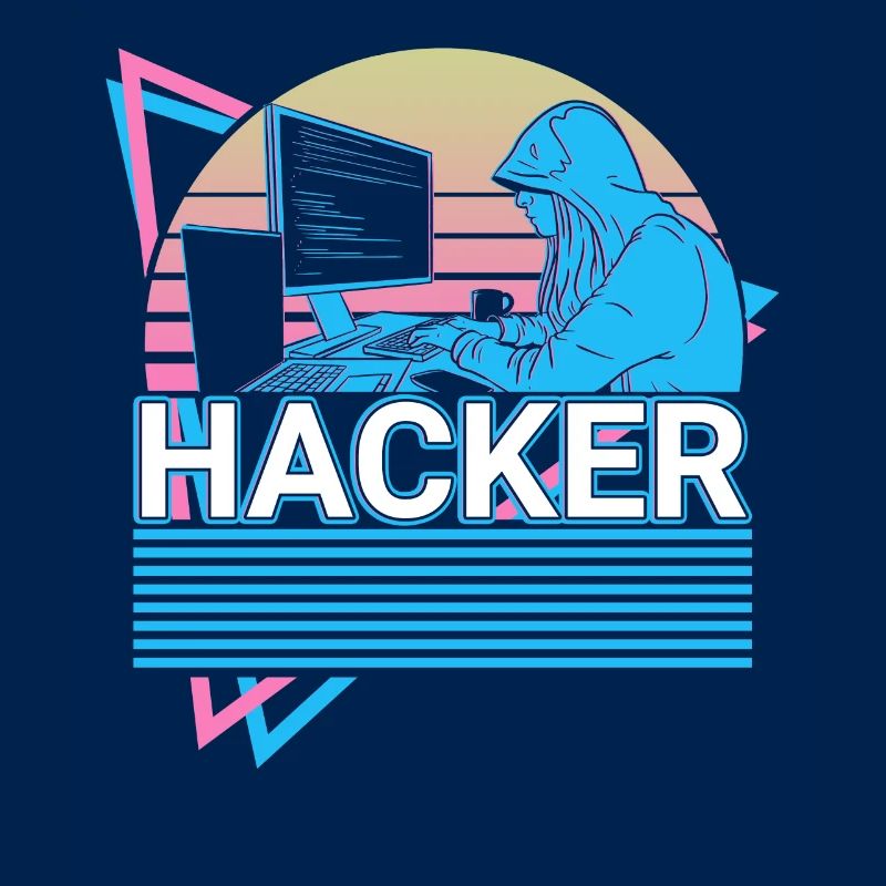 Hacker Coding Programmierer Vaporwave Ästhetisches