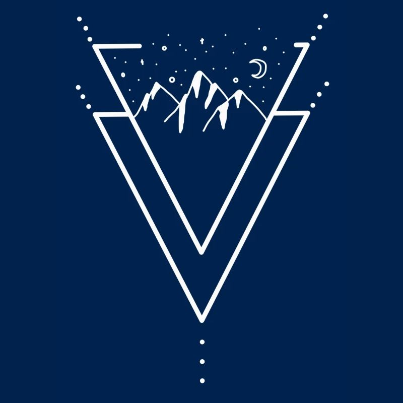 Mountain shape night sky