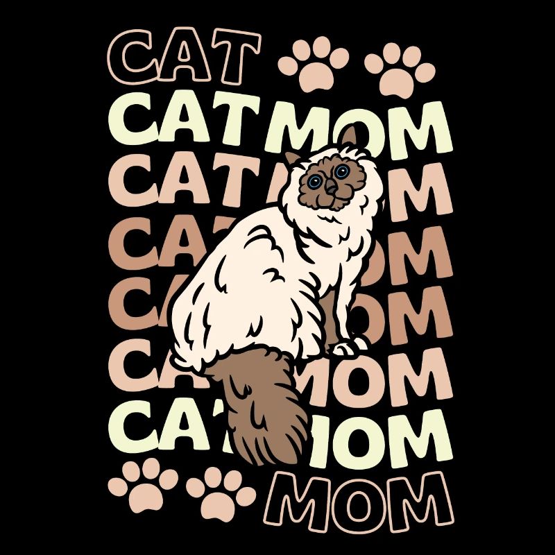 Mignon chat birman Maman