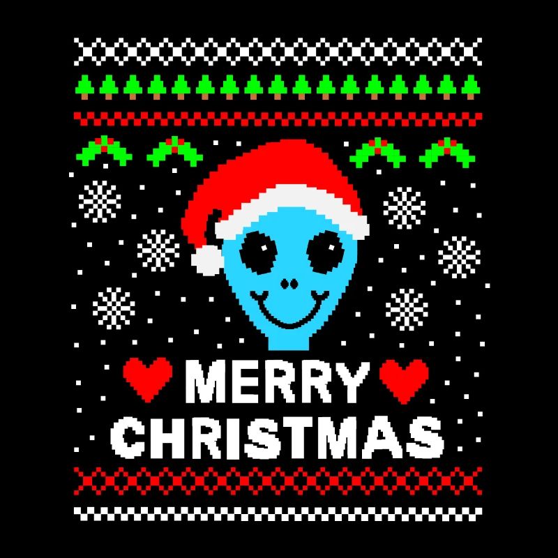 Alien Weihnachtspullover ugly christmas Geschenk