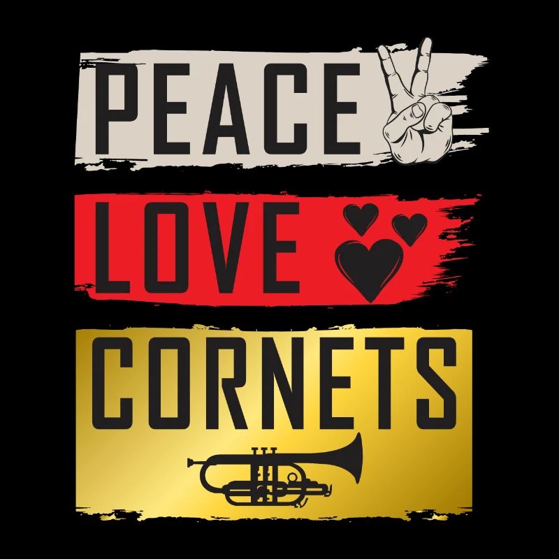 Peace Love Cornets Musical Instruments