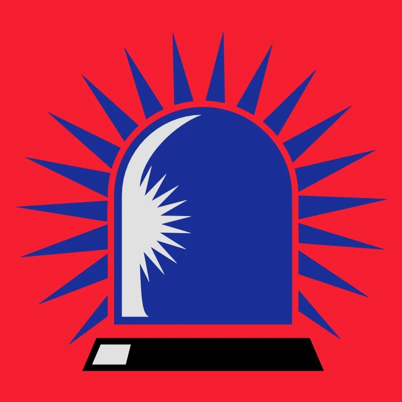 rotating blue beacon light