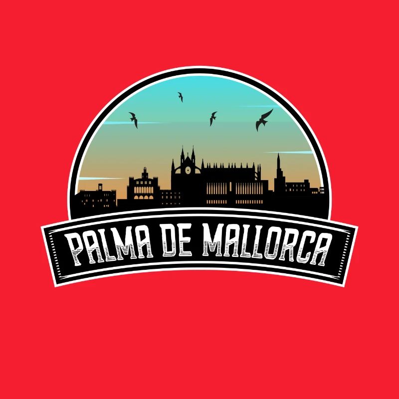 Palma De Mallorca Spanien Skyline Spanisches Souvenir