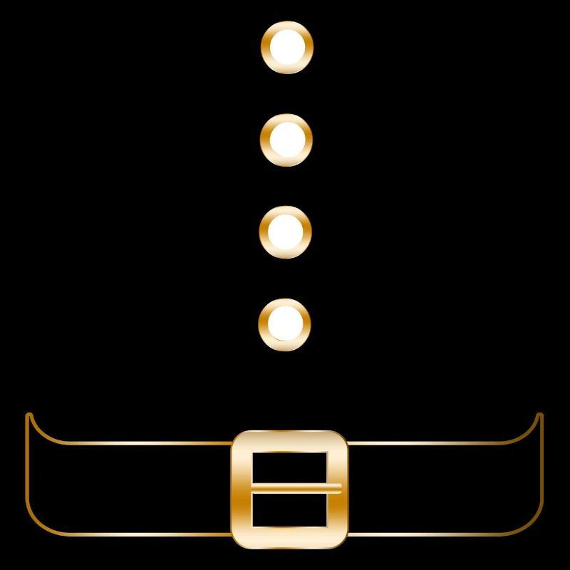 Ceinture dorée Minimal Line Art