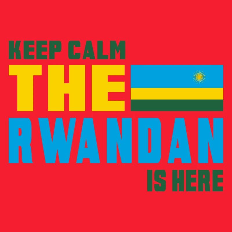 Design drapeau Rwanda Keep Calm