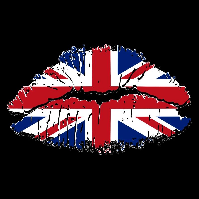 Lèvres Union Jack Pop Art