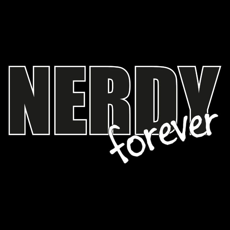 NERDY forever - Logo Black/White