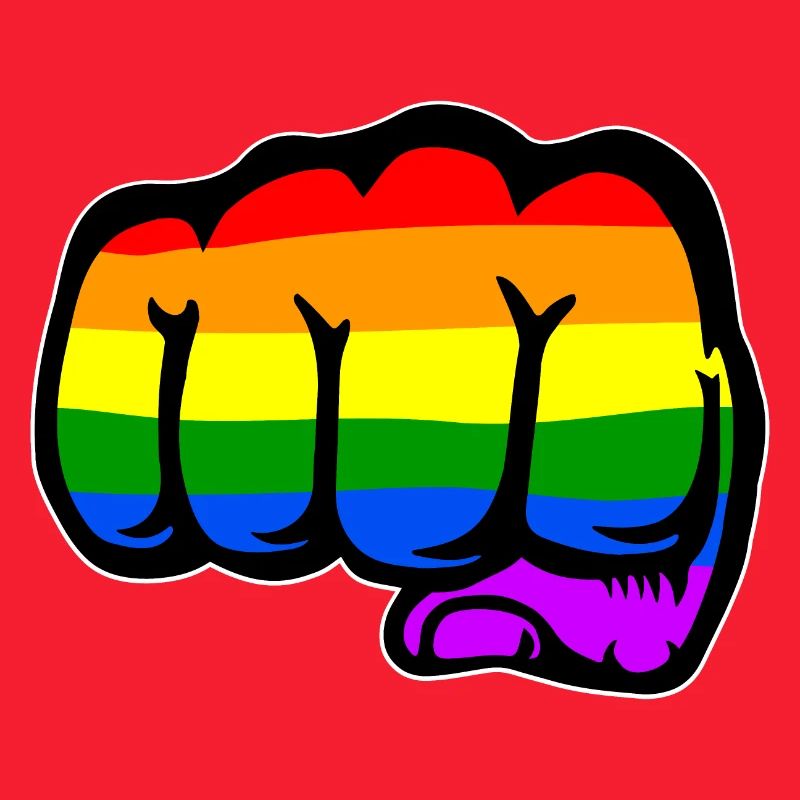 Hand Faust Regenbogenflagge