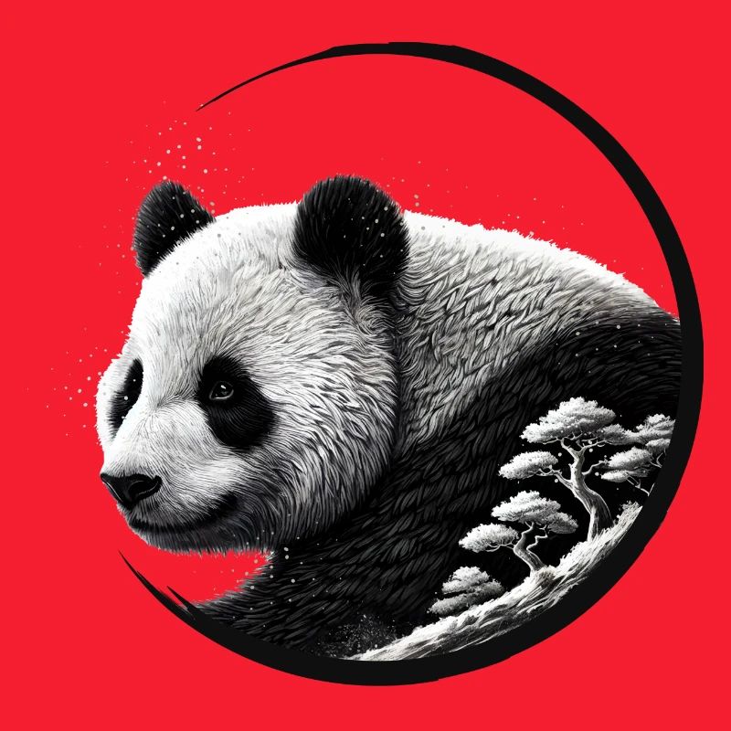 Panda with Forest – Nature-Loving Elegance