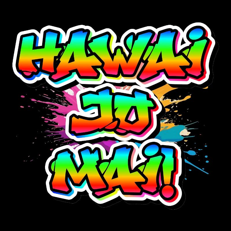 Hawaï Hello 😎 Neon Design Dialecte Vacances Souhaits