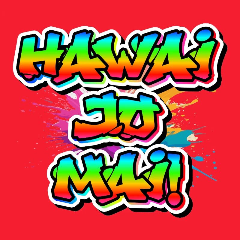 Hawaï Hello 😎 Neon Design Dialecte Vacances Souhaits