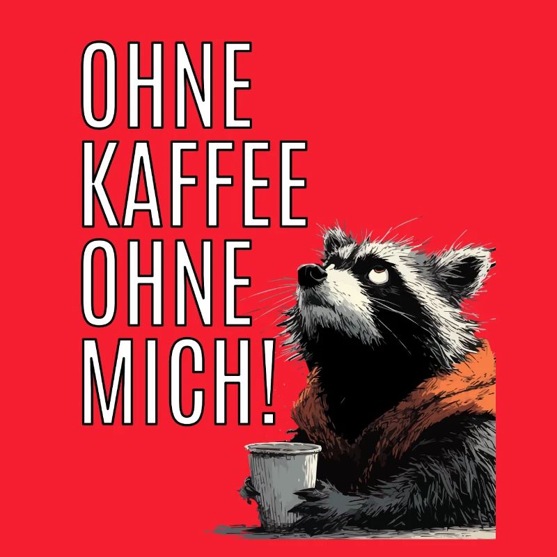 Lustiger Waschbär Kaffee Statement