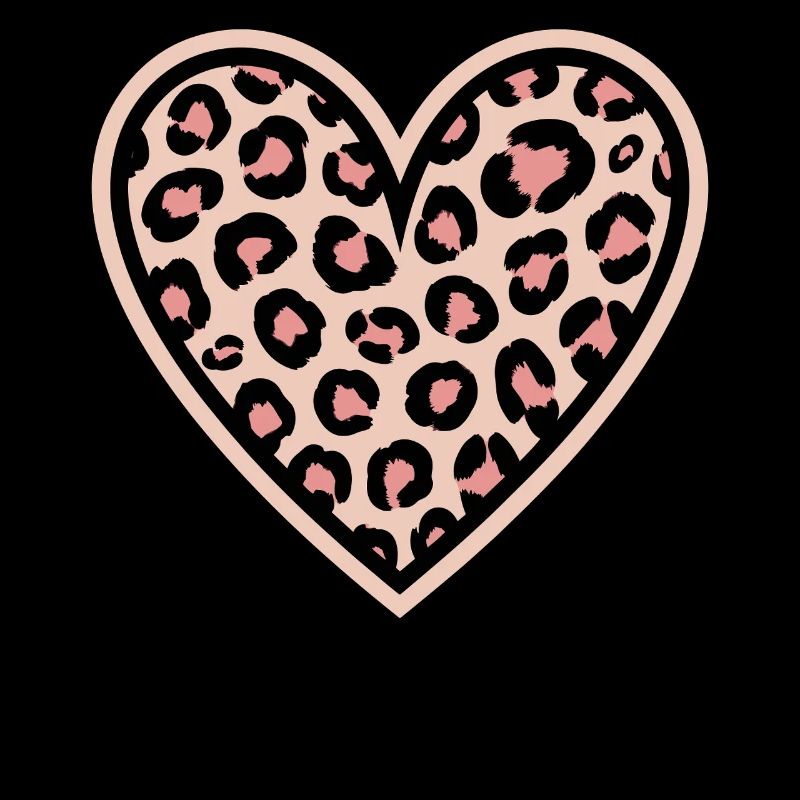 Leopard heart pattern
