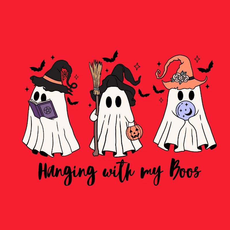 🧙 ♀️ Witchy Ghost Squad – Spooky & Cute 👻