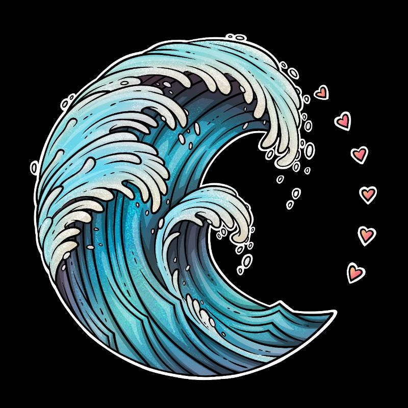 Illustration d’art de vague dynamique