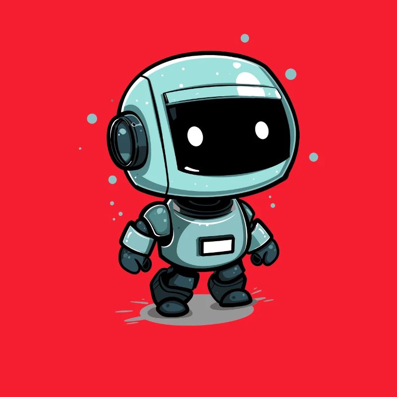 Petit robot spatial sur un chemin d’aventure