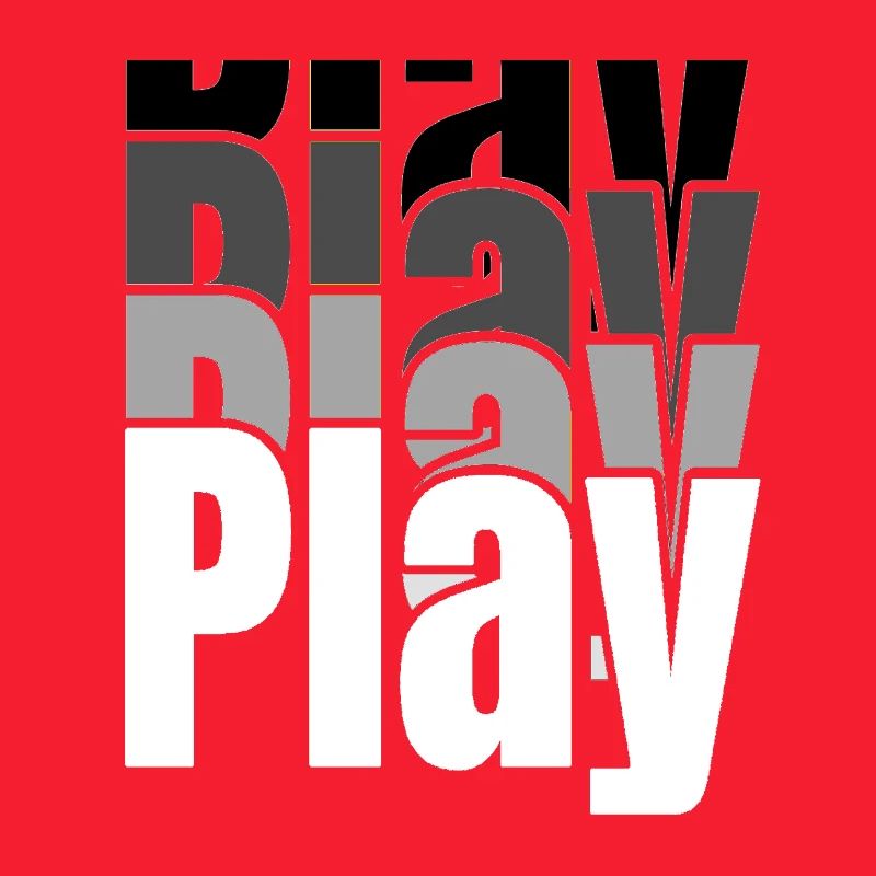 Overlapping Play Typography
