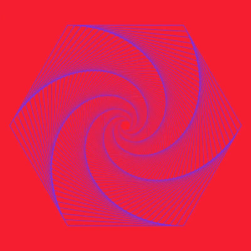 Spirale im hexagonalen Muster