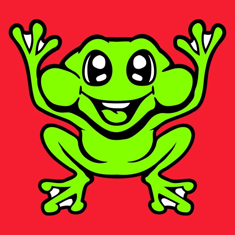 Frog Toad Laughs Funny Jumping Happy Comic