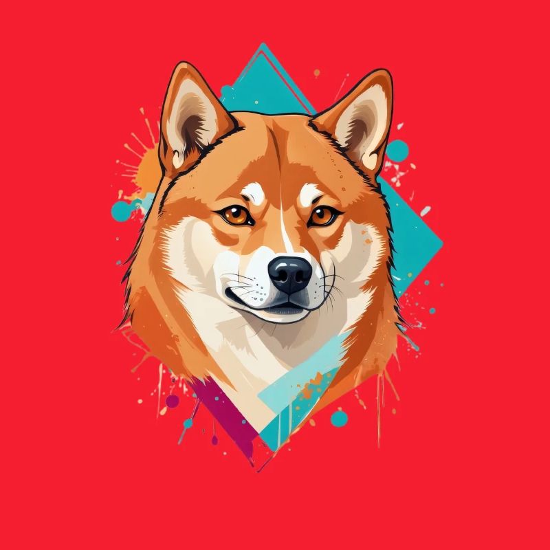 Shiba Inu Geometric Solid Colors