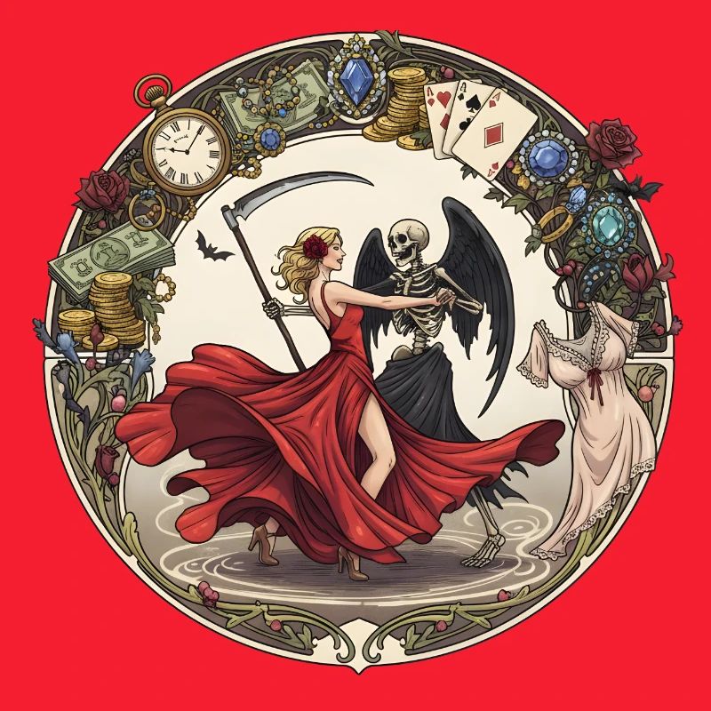 Red dance with time and death