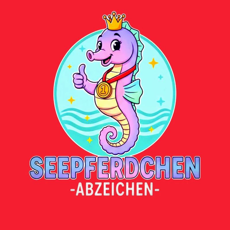 Seepferdchen Abzeichen mit Farbverlauf