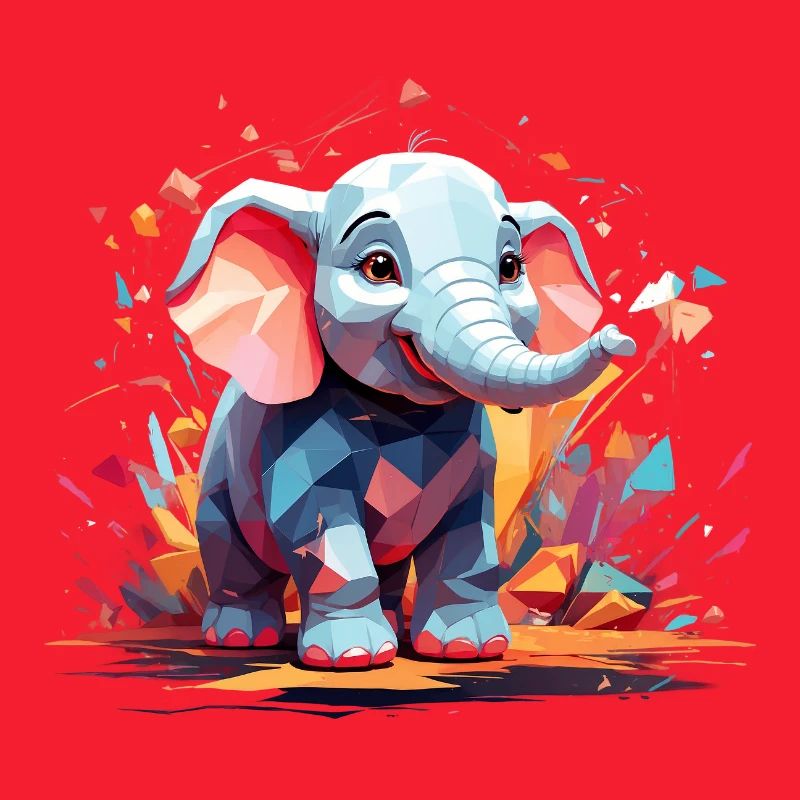 Explosion de couleur d’éléphant