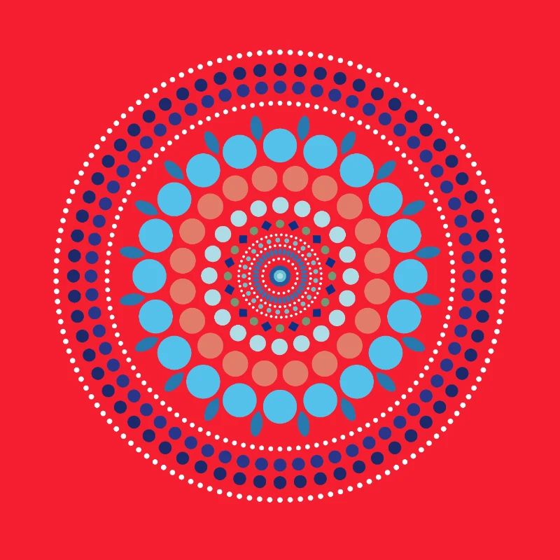 Blue Gradient Dot Mandala