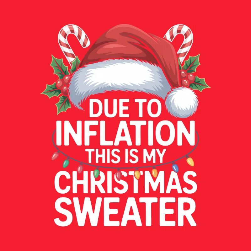 Jeu de mots sur l’inflation avec le pull de Noël
