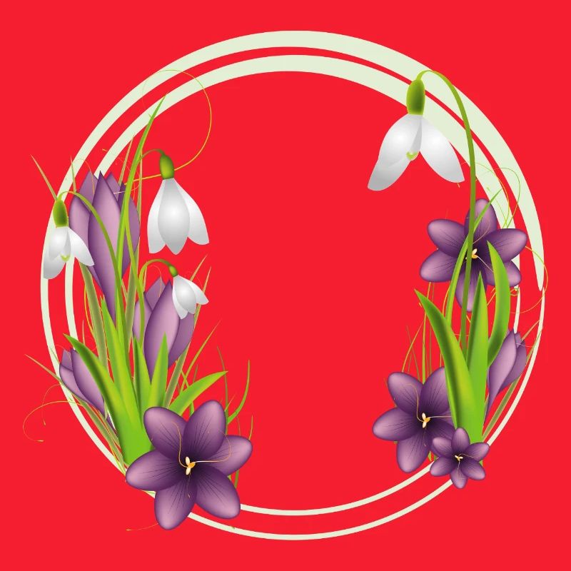 Snowdrops & Crocuses – Wreath in Spring