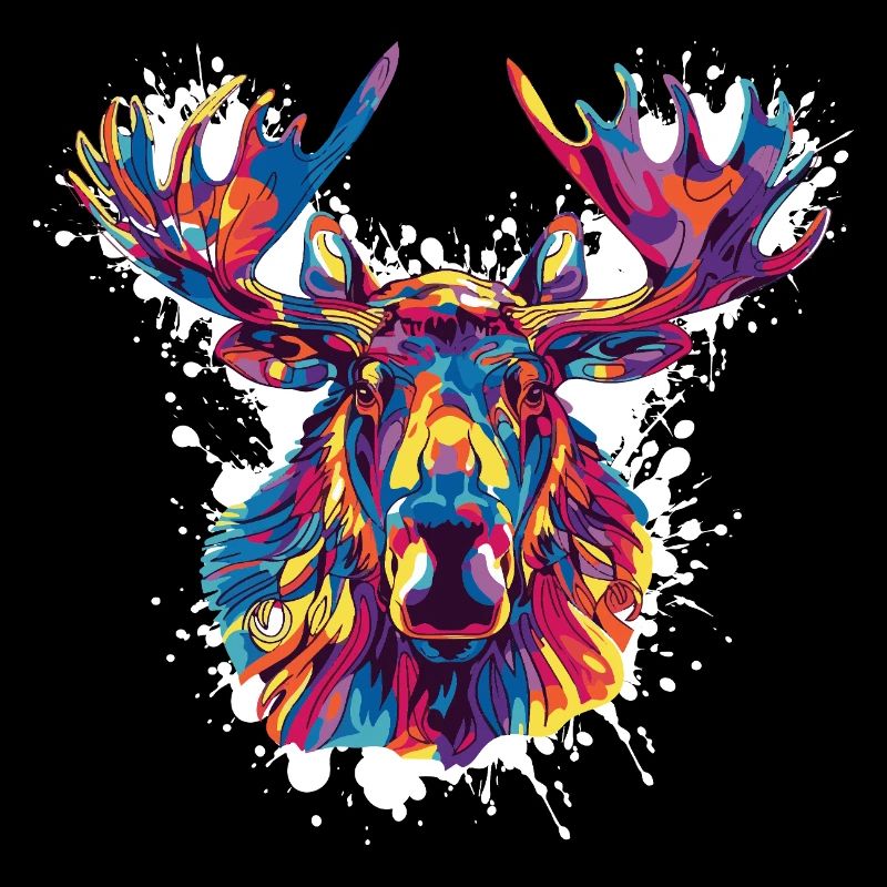 Deer Deer Paint Blobs