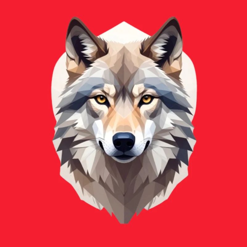 Geometric Wolf Head