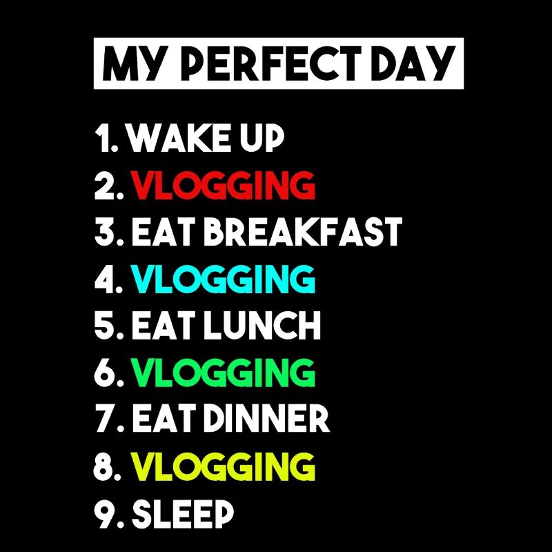 My Perfect Day Vlogging Schedule Creator Art