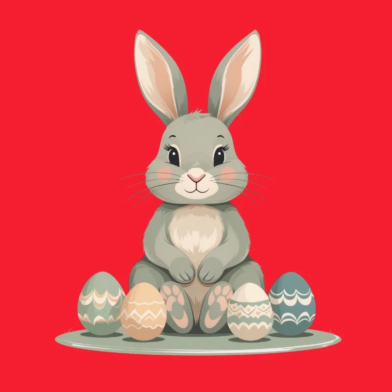 Pastel Bunny Easter Eggs