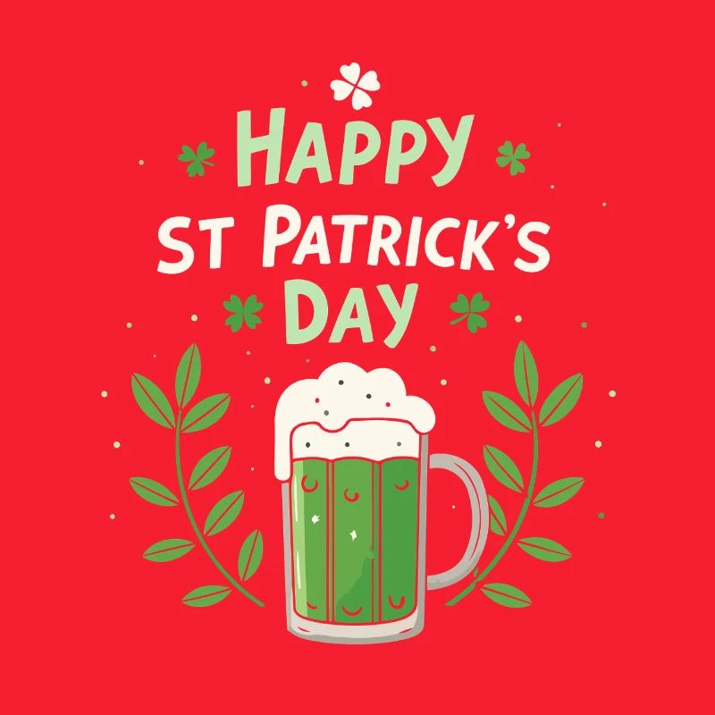Saint Patrick Bière Verte Joyeuse