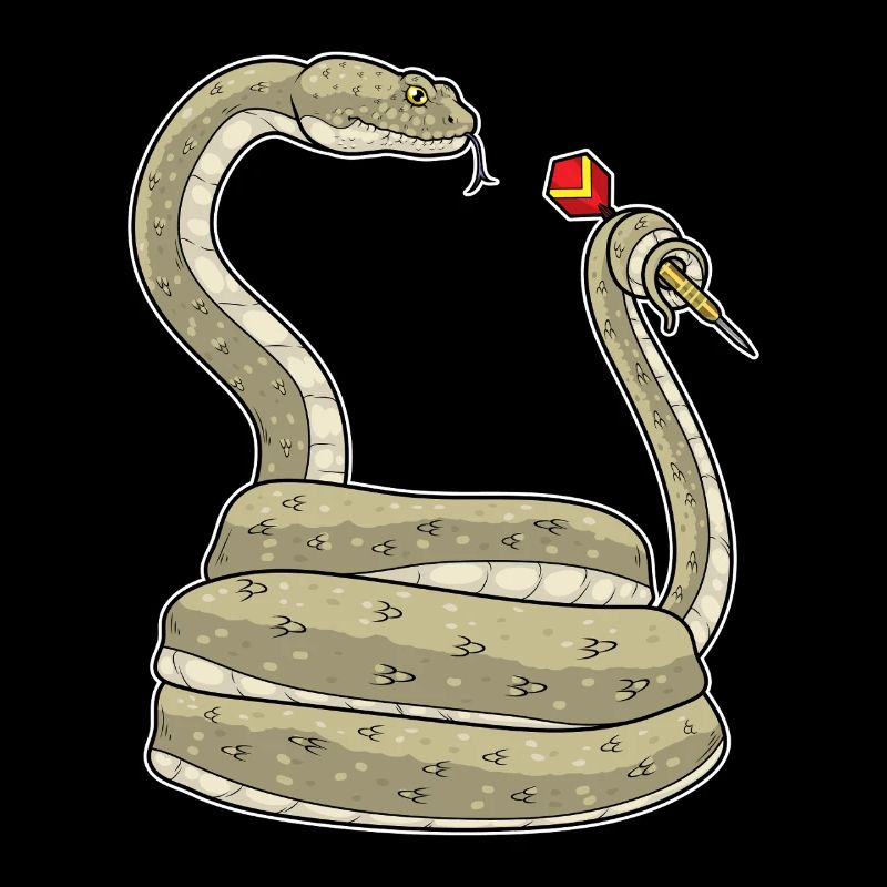 Sport de fléchettes serpent