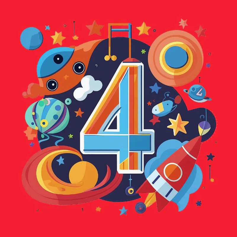 Monde de fusées du 4e anniversaire de l’espace