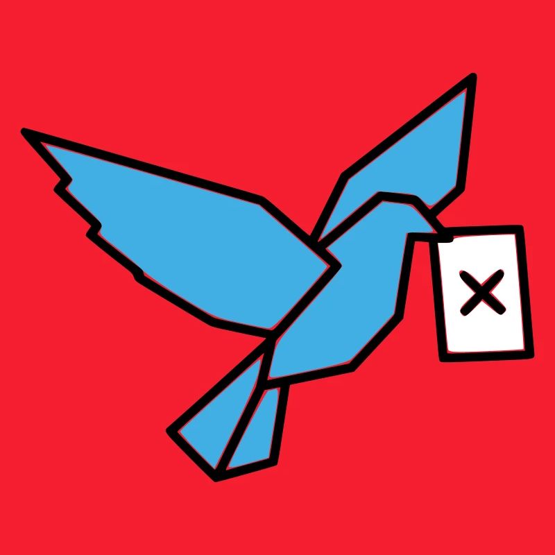 Brieftaube Wahlzettel Vogel Bunt