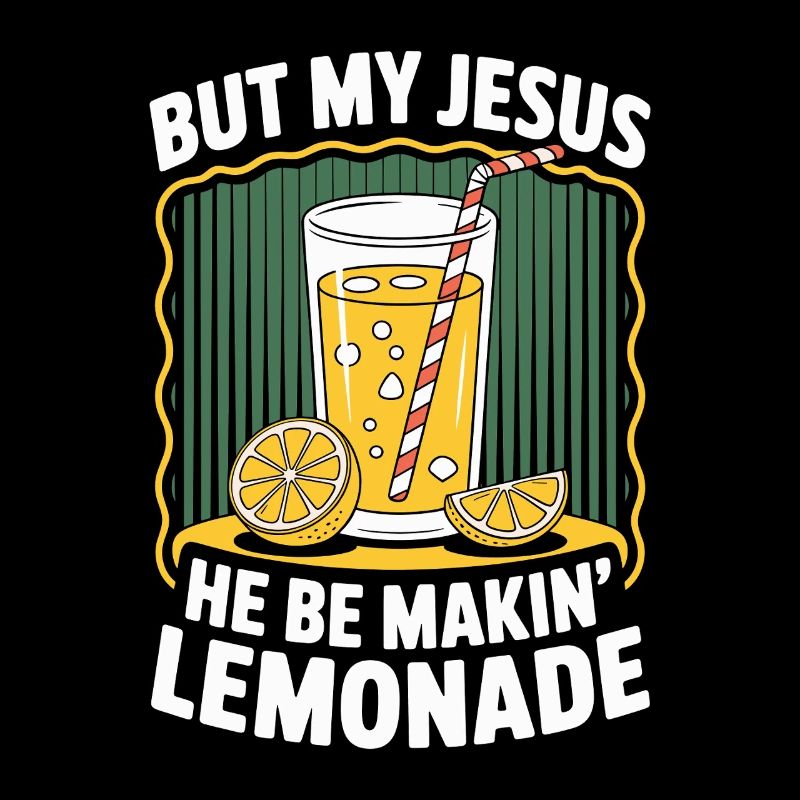 Jesus Lemonade Humor Saying Design
