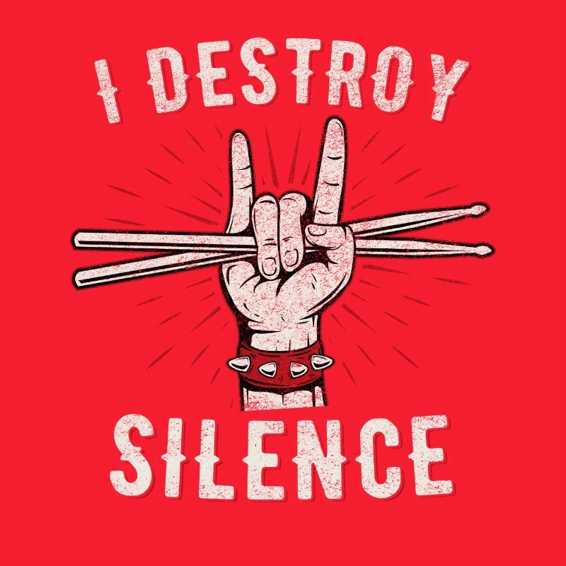 Graphique de la main du batteur I Destroy Silence