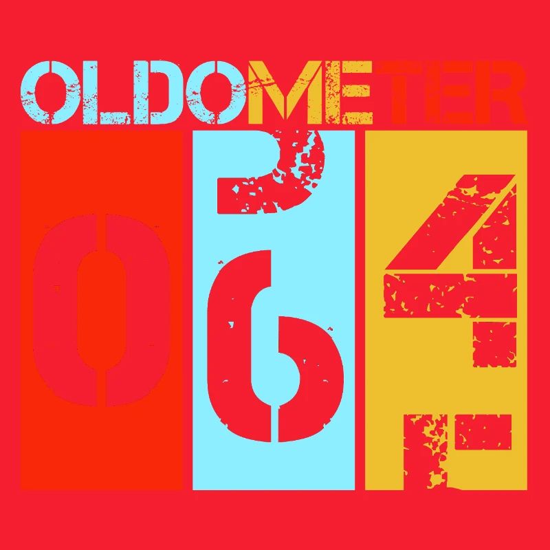Oldometer 64 Vierundsechzigster Geburtstag