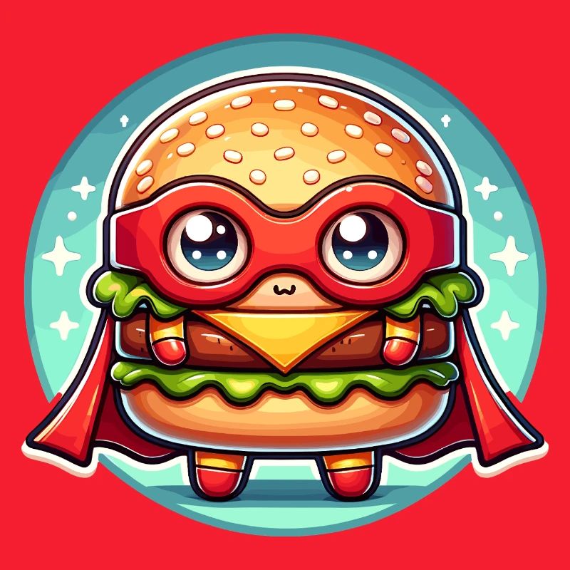 Hamburger Super-héros Burger Snack de restauration rapide