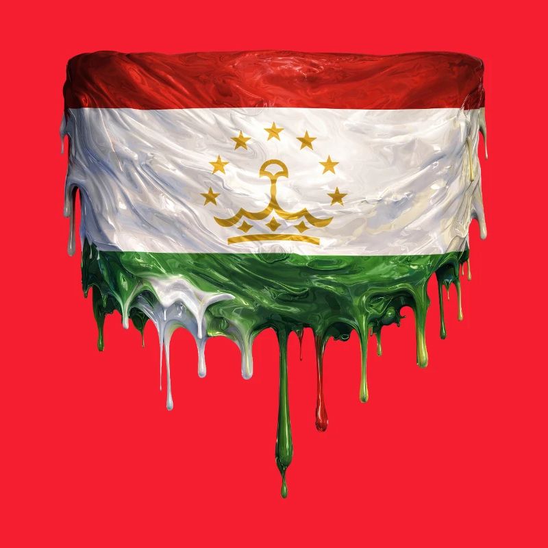 Gouttes de graffitis du drapeau tadjik