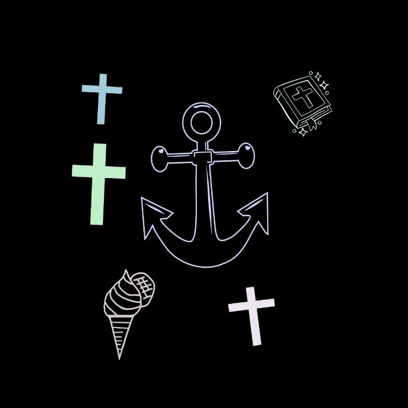  Anker Kreuz Eis maritim