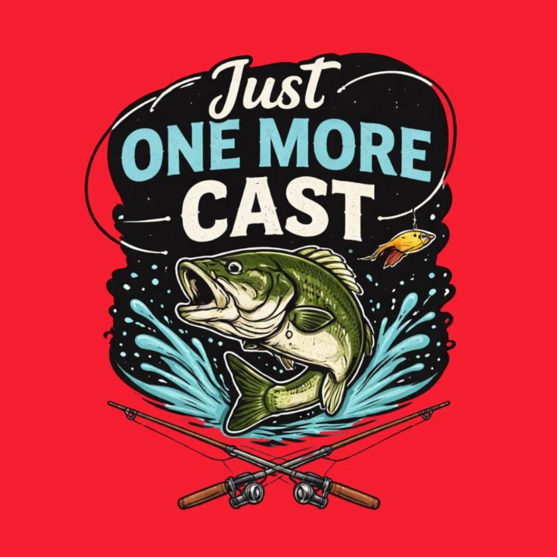 Noch Einen Wurf lustiger Angler Spruch