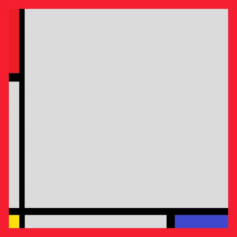 Composition dans le style de Mondrian.
