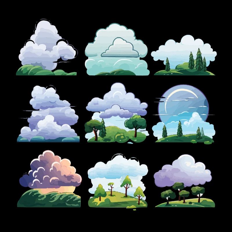 Cloudscapes Cartoon Set