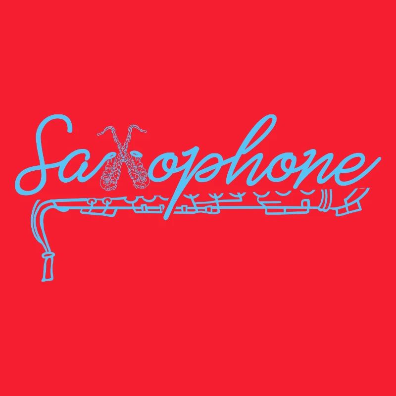 Saxophone Word-Art Jazz Script