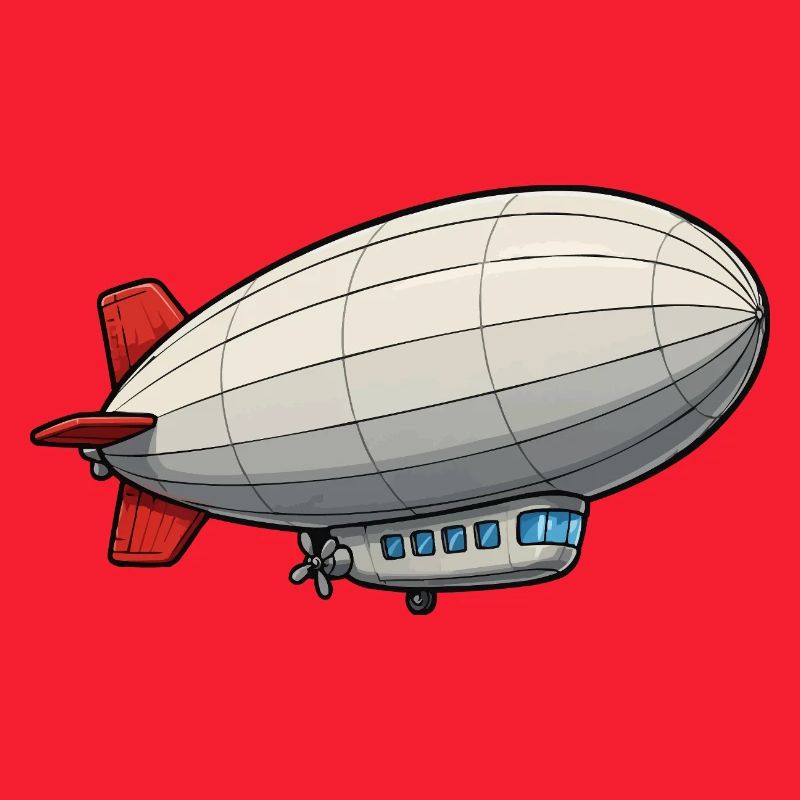 Zeppelin de dessins animés de dirigeables