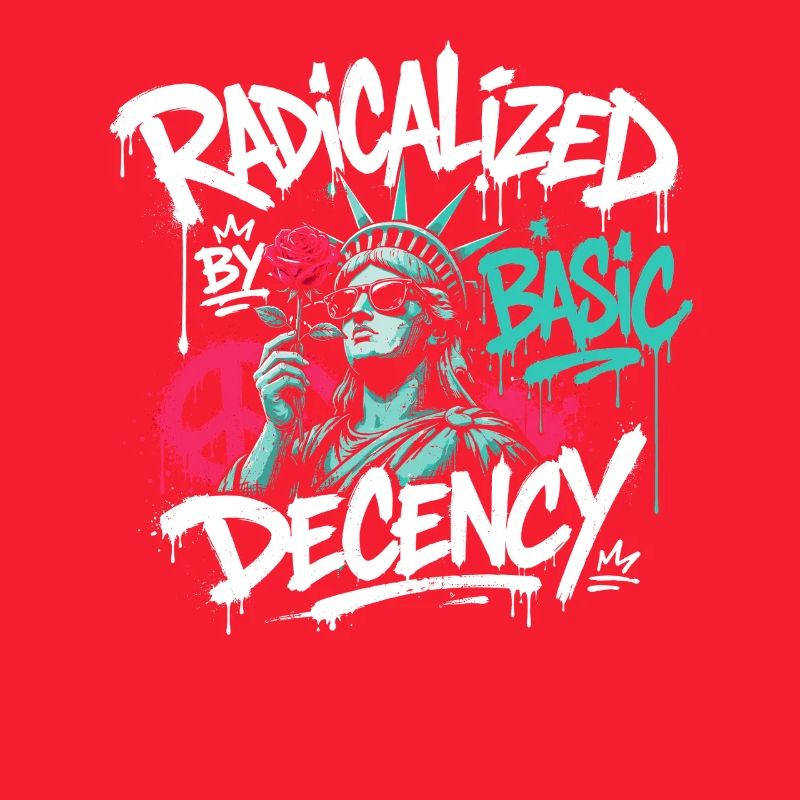 Radikalisierte Basic Decency Graffiti